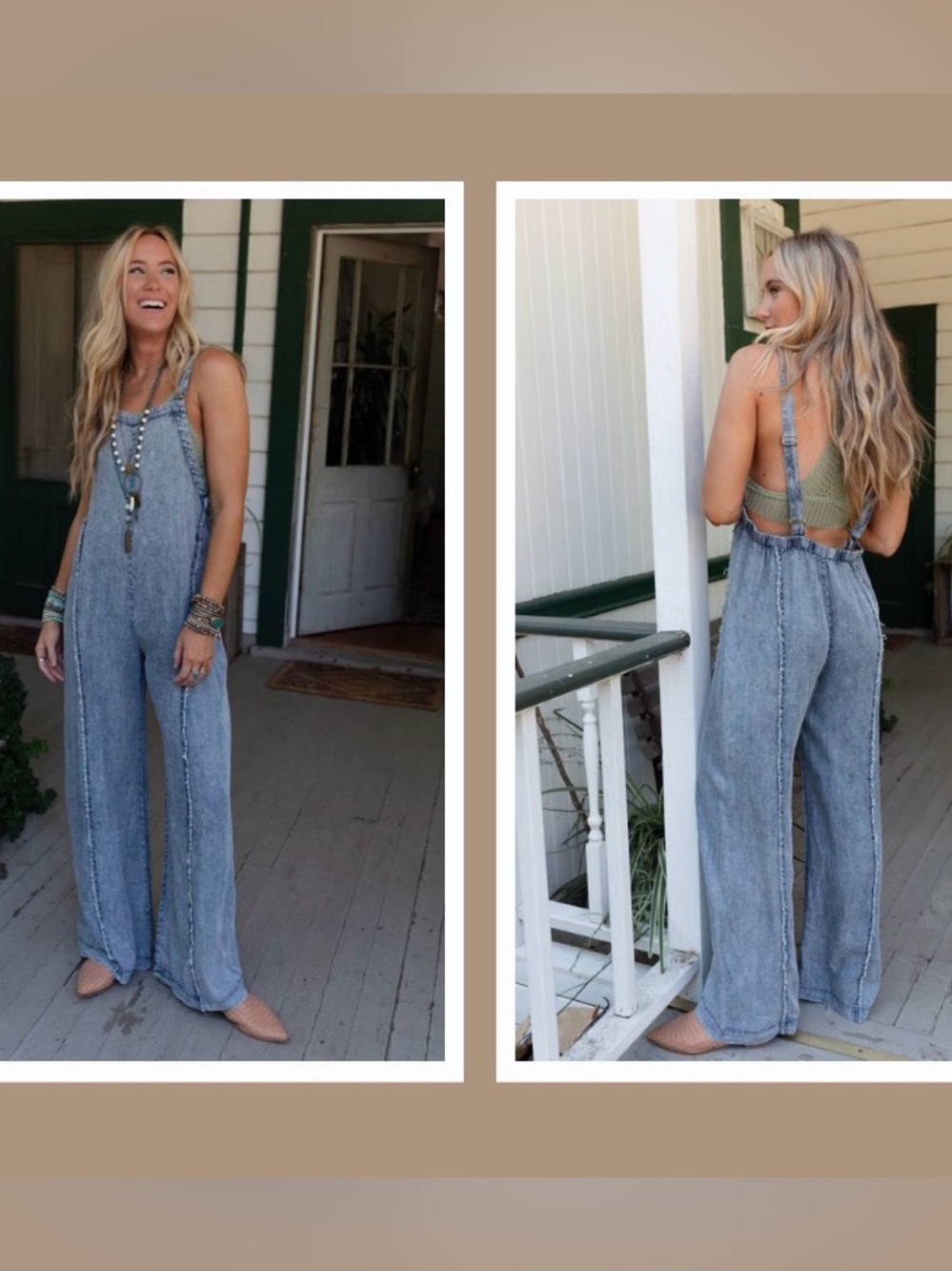 Eesome large new has rope but no tag overalls denim jumpsuit